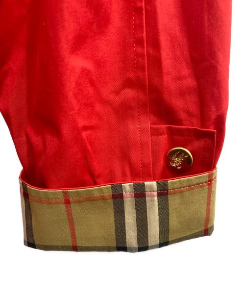 Burberry's（バーバリー）Burberry's (バーバリー) 裏ノヴァチェック金釦比翼コート レッド サイズ:9ARの古着・服飾アイテム