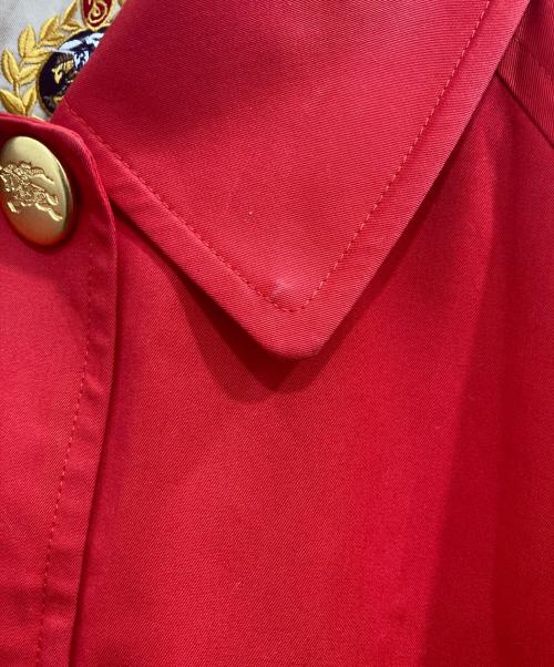 Burberry's（バーバリー）Burberry's (バーバリー) 裏ノヴァチェック金釦比翼コート レッド サイズ:9ARの古着・服飾アイテム