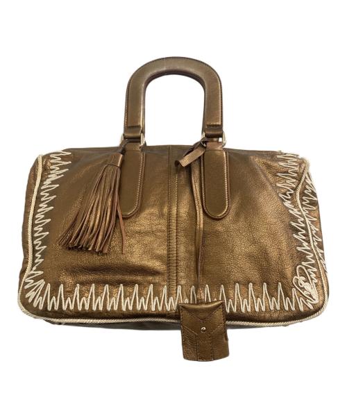 Yves Saint Laurent（イヴサンローラン）Yves Saint Laurent (イヴサンローラン) ハンドバッグ ゴールドの古着・服飾アイテム