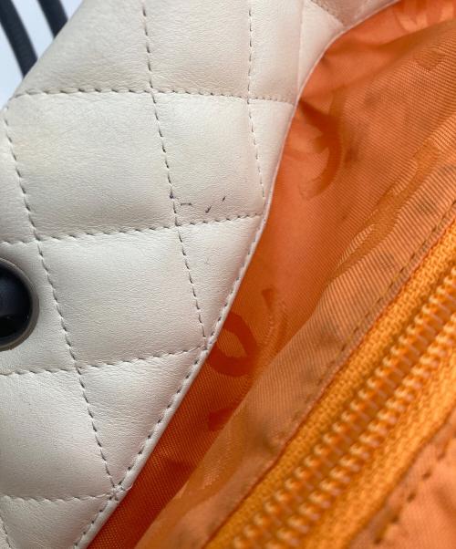 CHANEL（シャネル）CHANEL (シャネル) パイソンココマークトートバッグ アイボリーの古着・服飾アイテム