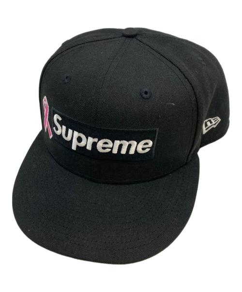 SUPREME（シュプリーム）Supreme (シュプリーム) New Era (ニューエラ) Breast Cancer Box Logo/ブレスト　キャンサー　ボックスロゴ ブラック サイズ:7　1/2の古着・服飾アイテム