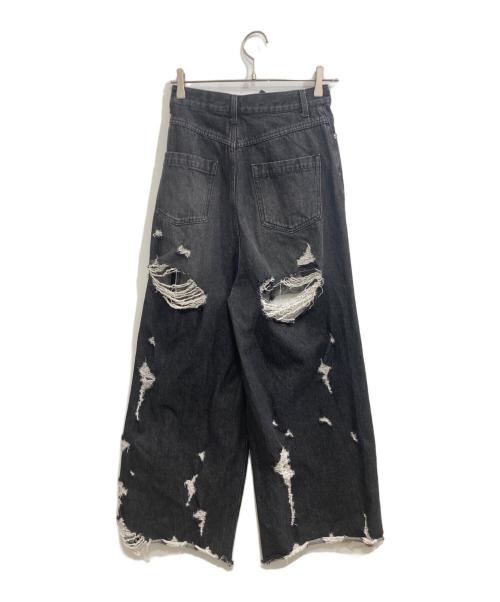 PRANK PROJECT（プランクプロジェクト）PRANK PROJECT (プランクプロジェクト) Hard Crushed Wide Denim/ハードクラッシュド　ワイドデニム グレー サイズ:38の古着・服飾アイテム