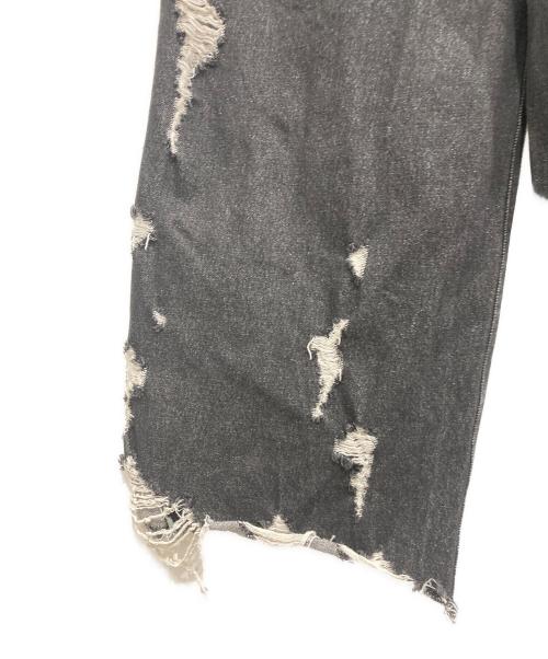 PRANK PROJECT（プランクプロジェクト）PRANK PROJECT (プランクプロジェクト) Hard Crushed Wide Denim/ハードクラッシュド　ワイドデニム グレー サイズ:38の古着・服飾アイテム