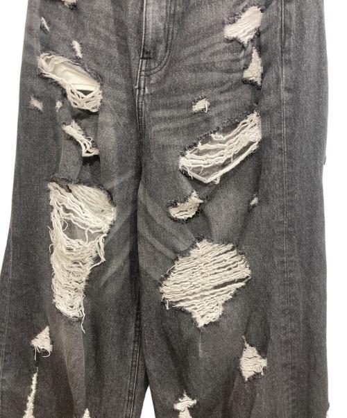 PRANK PROJECT（プランクプロジェクト）PRANK PROJECT (プランクプロジェクト) Hard Crushed Wide Denim/ハードクラッシュド　ワイドデニム グレー サイズ:38の古着・服飾アイテム