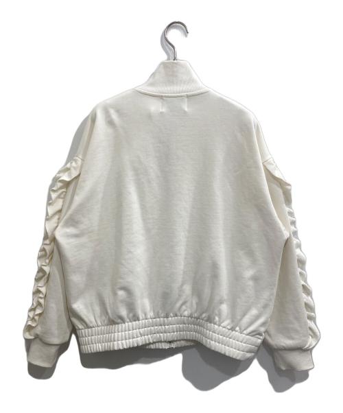 epine（エピヌ）epine (エピヌ) フリルスウェット ブルゾン ホワイト サイズ:FREEの古着・服飾アイテム