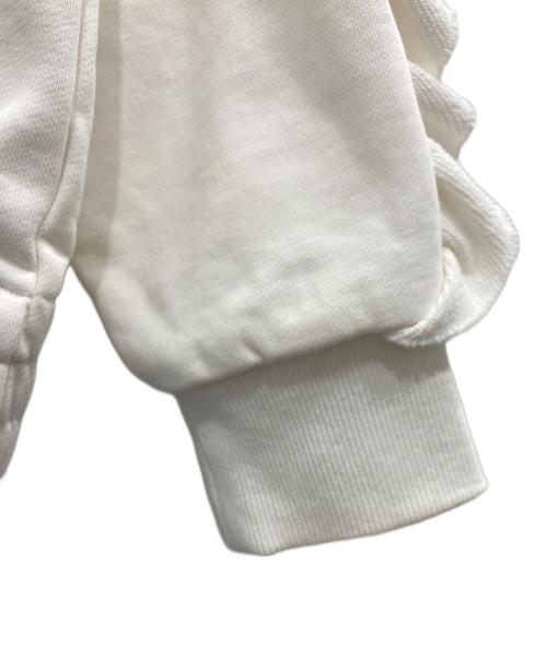 epine（エピヌ）epine (エピヌ) フリルスウェット ブルゾン ホワイト サイズ:FREEの古着・服飾アイテム