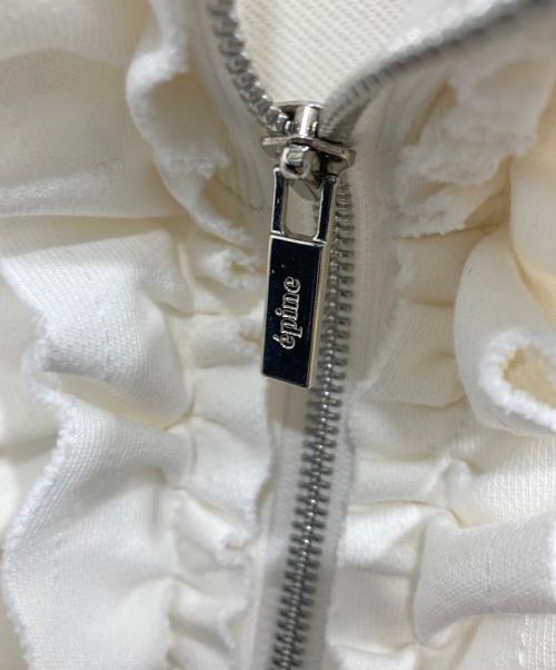 epine（エピヌ）epine (エピヌ) フリルスウェット ブルゾン ホワイト サイズ:FREEの古着・服飾アイテム