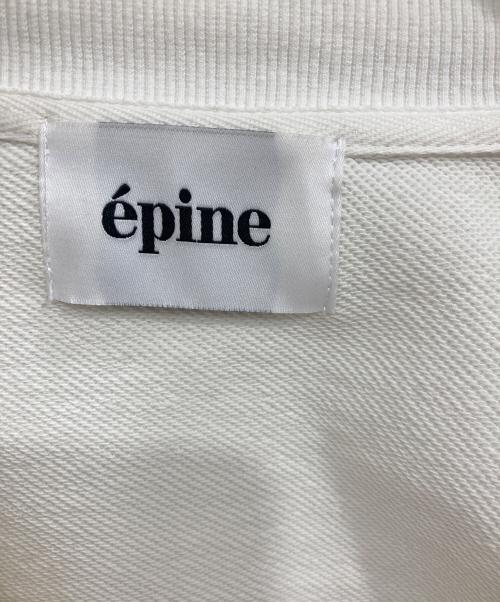 epine（エピヌ）epine (エピヌ) フリルスウェット ブルゾン ホワイト サイズ:FREEの古着・服飾アイテム