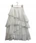 Snidel（スナイデル）の古着「プリーツティアードスカート」｜ホワイト
