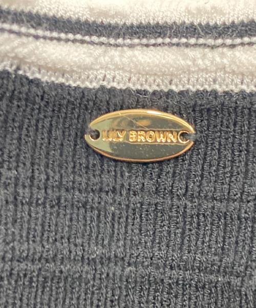 Lily Brown（リリーブラウン）Lily Brown (リリーブラウン) MARY QUANT (マリークヮント) デイジーボタンノースリーブニットワンピース ブラック サイズ:Fの古着・服飾アイテム