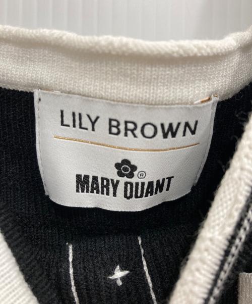 Lily Brown（リリーブラウン）Lily Brown (リリーブラウン) MARY QUANT (マリークヮント) デイジーボタンノースリーブニットワンピース ブラック サイズ:Fの古着・服飾アイテム
