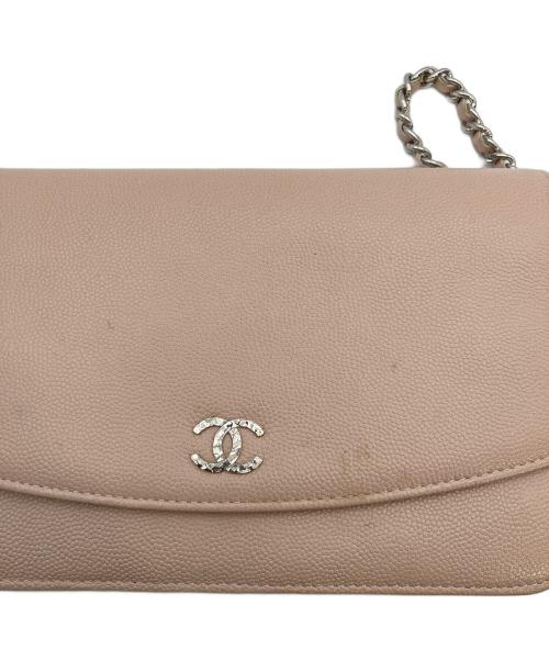 CHANEL（シャネル）CHANEL (シャネル) チェーンウォレット ピンクの古着・服飾アイテム