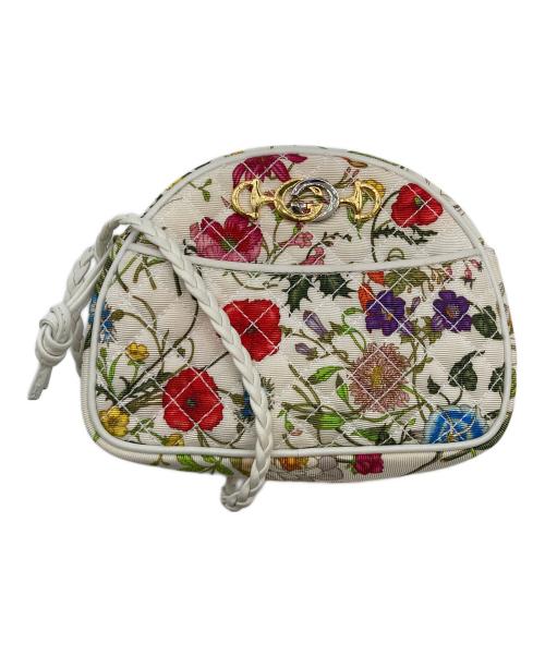 GUCCI（グッチ）GUCCI (グッチ) フローラ ミニショルダーバッグ ホワイトの古着・服飾アイテム