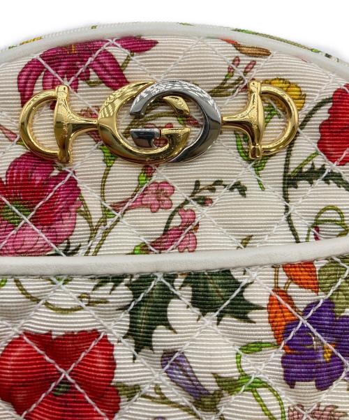 GUCCI（グッチ）GUCCI (グッチ) フローラ ミニショルダーバッグ ホワイトの古着・服飾アイテム