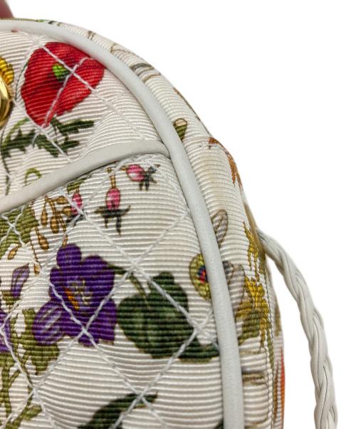 GUCCI（グッチ）GUCCI (グッチ) フローラ ミニショルダーバッグ ホワイトの古着・服飾アイテム