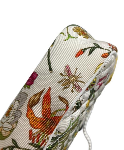 GUCCI（グッチ）GUCCI (グッチ) フローラ ミニショルダーバッグ ホワイトの古着・服飾アイテム