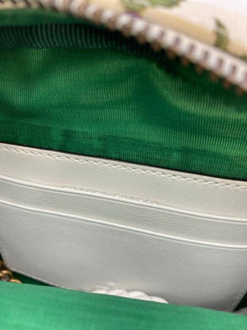 GUCCI（グッチ）GUCCI (グッチ) フローラ ミニショルダーバッグ ホワイトの古着・服飾アイテム