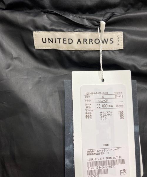 UNITED ARROWS（ユナイテッドアローズ）UNITED ARROWS (ユナイテッドアローズ) リップストップ ダウン キルティングブルゾン ブラック サイズ:Ｓ 未使用品の古着・服飾アイテム