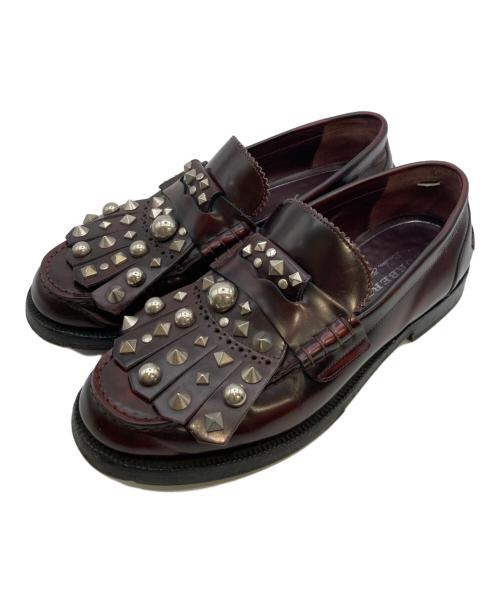 BURBERRY LONDON（バーバリーロンドン）BURBERRY LONDON (バーバリーロンドン) スタッズディテール タッセルローファー ブラウン サイズ:40の古着・服飾アイテム