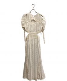 Snidel（スナイデル）の古着「スイッチングデコルテオープンワンピ」｜ホワイト