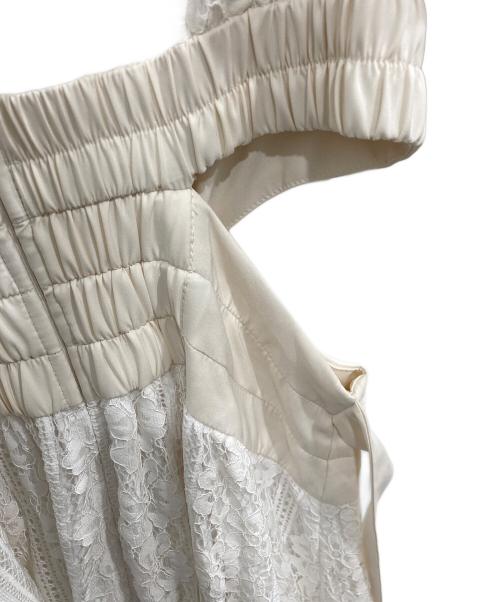 Snidel（スナイデル）Snidel (スナイデル) スイッチングデコルテオープンワンピ ホワイト サイズ:1 未使用品の古着・服飾アイテム