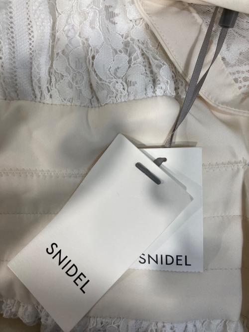 Snidel（スナイデル）Snidel (スナイデル) スイッチングデコルテオープンワンピ ホワイト サイズ:1 未使用品の古着・服飾アイテム