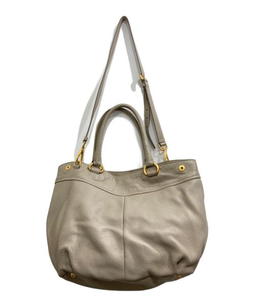 PRADA（プラダ）PRADA (プラダ) 2WAYレザーハンドバッグ/ショルダーバッグ/ハンドバッグ ベージュの古着・服飾アイテム