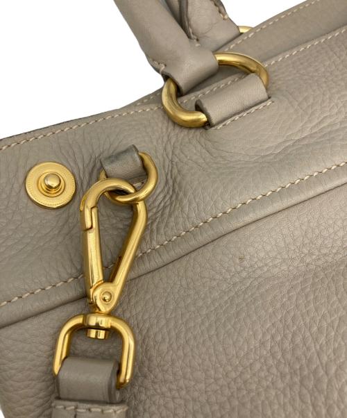PRADA（プラダ）PRADA (プラダ) 2WAYレザーハンドバッグ/ショルダーバッグ/ハンドバッグ ベージュの古着・服飾アイテム