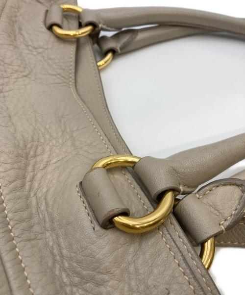 PRADA（プラダ）PRADA (プラダ) 2WAYレザーハンドバッグ/ショルダーバッグ/ハンドバッグ ベージュの古着・服飾アイテム