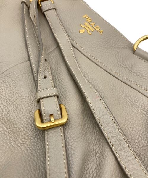 PRADA（プラダ）PRADA (プラダ) 2WAYレザーハンドバッグ/ショルダーバッグ/ハンドバッグ ベージュの古着・服飾アイテム