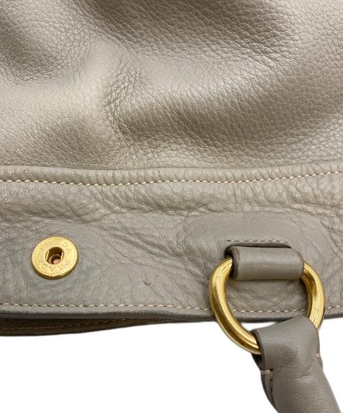 PRADA（プラダ）PRADA (プラダ) 2WAYレザーハンドバッグ/ショルダーバッグ/ハンドバッグ ベージュの古着・服飾アイテム