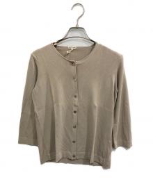 HERMES（エルメス）の古着「セリエボタンカーディガン」｜ベージュ