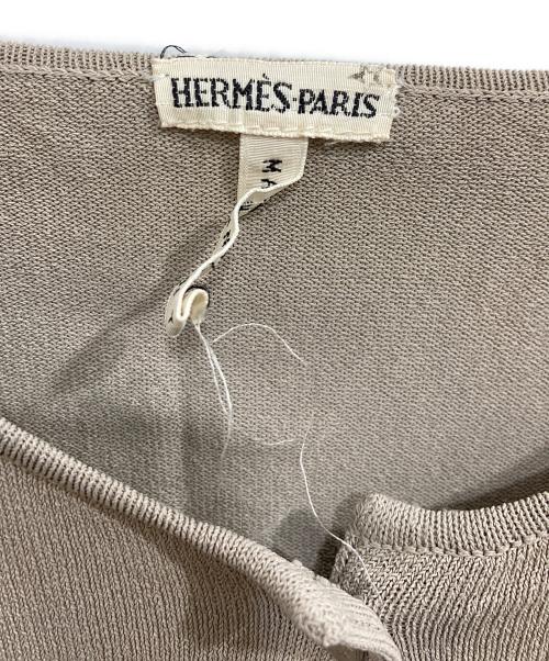 HERMES（エルメス）HERMES (エルメス) セリエボタンカーディガン ベージュ サイズ:SMの古着・服飾アイテム