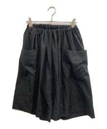 LIMI feu（リミフゥ）の古着「WOOL Gabardine BIG PANTS/ウール　ギャバジン　ビッグパンツ」｜ブラック