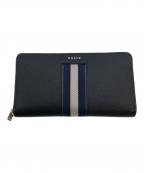 BALLYバリー）の古着「ラウンドファスナー長財布」｜ブラック×ネイビー