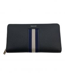 BALLY（バリー）の古着「ラウンドファスナー長財布」｜ブラック×ネイビー