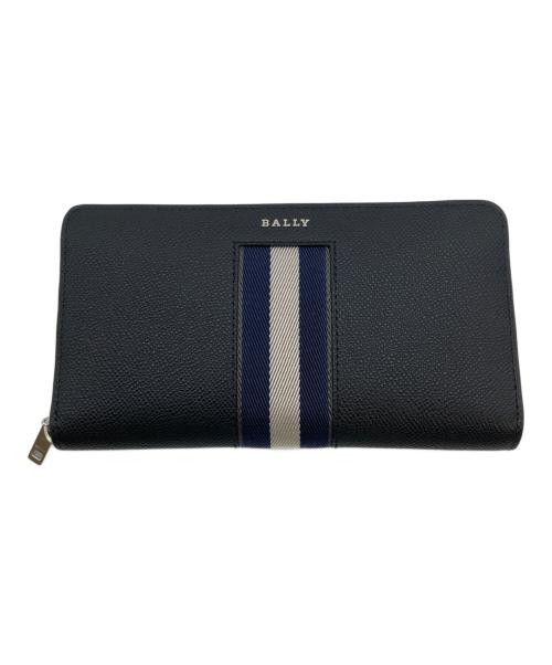 BALLY（バリー）BALLY (バリー) ラウンドファスナー長財布 ブラック×ネイビーの古着・服飾アイテム
