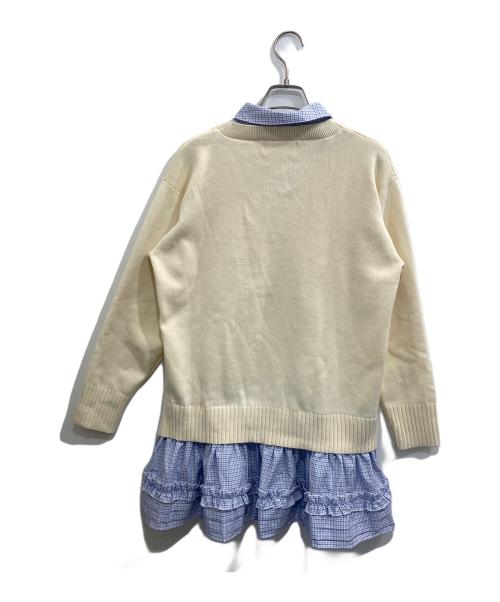 Lily Brown（リリーブラウン）Lily Brown (リリーブラウン) シャツドッキングミニワンピース アイボリー サイズ:FREEの古着・服飾アイテム