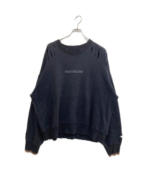 stein（シュタイン）stein (シュタイン) OVERSIZED REBUILD SWEAT LS/オーバーサイズ　リビルド　スウェット　ロングスリーブ ブラック サイズ:Ｍの古着・服飾アイテム