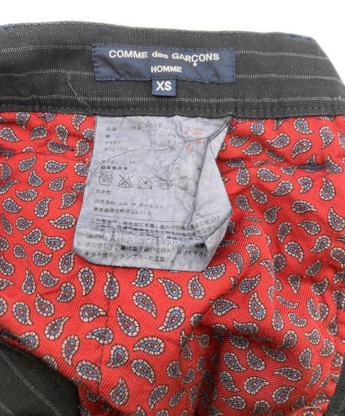 COMME des GARCONS HOMME（コムデギャルソン オム）COMME des GARCONS HOMME (コムデギャルソン オム) ストライプハーフパンツ ブラック サイズ:XSの古着・服飾アイテム