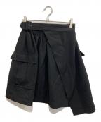 COMME des GARCONSコムデギャルソン）の古着「80s ウールギャバ ラップスカート」｜ブラック