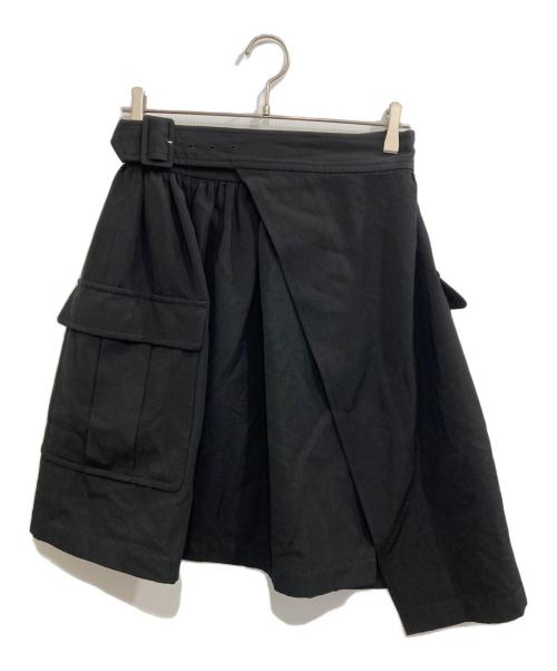 COMME des GARCONS（コムデギャルソン）COMME des GARCONS (コムデギャルソン) 80s ウールギャバ ラップスカート ブラック サイズ:Ｓの古着・服飾アイテム
