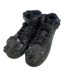 NIKE×COMME des GARCONS（ナイキ×コムデギャルソン）の古着「Air Force 1 '07 Mid 'Dinosaur'/ エアフォース1 '07 ミッド ”ダイナソー”/ハイカットスニーカー」｜ブラック