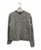 POLO RALPH LAURENポロ・ラルフローレン）の古着「カシミヤブレンドケーブルニット」｜グレー
