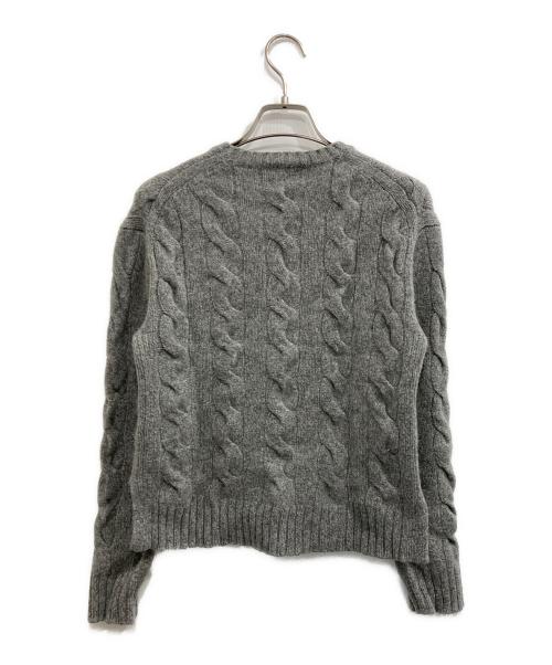 POLO RALPH LAUREN（ポロ・ラルフローレン）POLO RALPH LAUREN (ポロ・ラルフローレン) カシミヤブレンドケーブルニット グレー サイズ:Sの古着・服飾アイテム