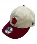 New Era×MARY QUANTニューエラ×マリークヮント）の古着「コラボキャップ」｜ホワイト×レッド