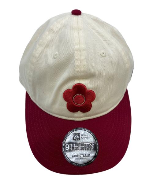 New Era（ニューエラ）New Era (ニューエラ) MARY QUANT (マリークヮント) コラボキャップ ホワイト×レッドの古着・服飾アイテム
