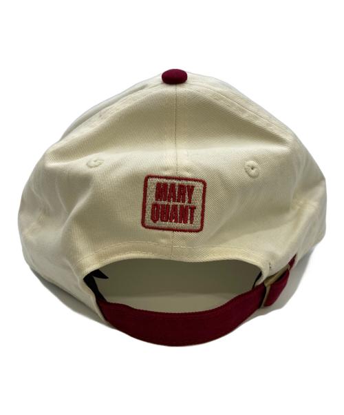 New Era（ニューエラ）New Era (ニューエラ) MARY QUANT (マリークヮント) コラボキャップ ホワイト×レッドの古着・服飾アイテム