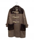 NUMBER (N)INEナンバーナイン）の古着「ウールオーバーダッフルコート/WOOL OVER DUFFLE COAT」｜ブラウン
