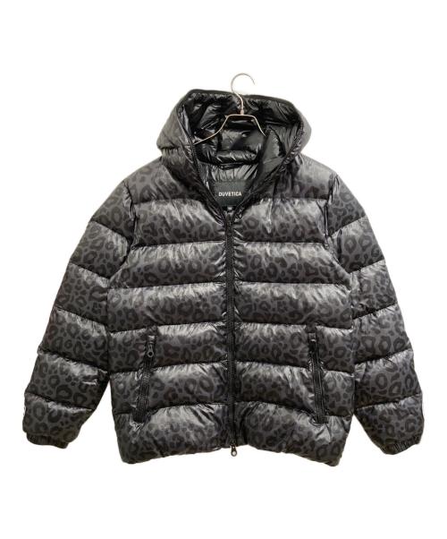 DUVETICA（デュベティカ）DUVETICA (デュベティカ) HYDROGEN (ハイドロゲン) レオパード柄 ダウンジャケット グレー サイズ:50の古着・服飾アイテム